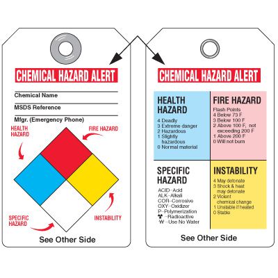 Chemical Hazard & Biohazard Tags