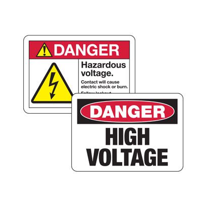 Electrical Safety Signs, Arc Flash Signs & Lock-Out Signs