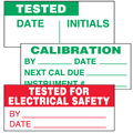 Calibration, Maintenance & Quality Control Labels