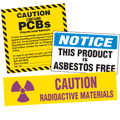 Carcinogen, Asbestos and Radiation Labels