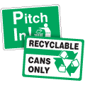 Trash and Recycling Signs