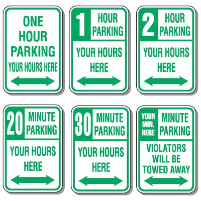 Parking Time Limit Signs