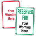 Custom Parking and Traffic Signs