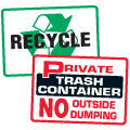 Recycling & Trash Disposal Signs