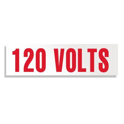 Voltage Warning Labels - 120 Volts