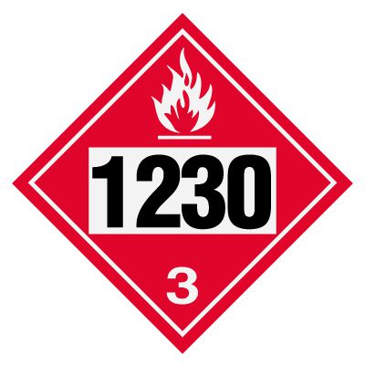 1230 Methanol - DOT Placards