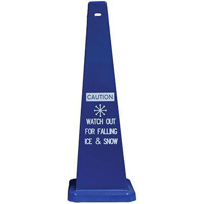 Lamba Floor Safety Cone - Watch Out For Falling Ice - Blue