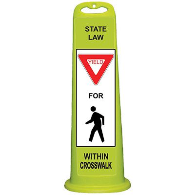 Trailblazer Vertical Panel - State Law Yield for Pedestrian Within Crosswalk