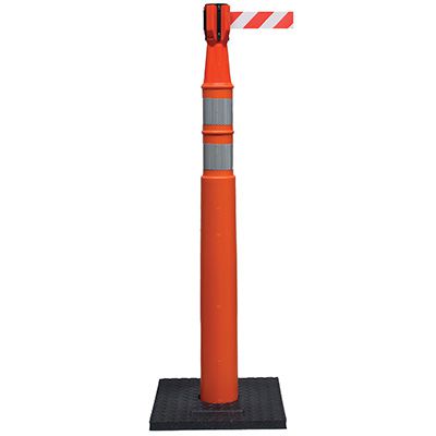EZ Grab Delux Stackable Delineator with Base and Cone Topper Barrier