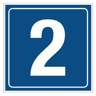 2 - Engraved Door Number Signs