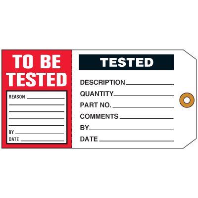 Tested /To Be Tested 2-in-1 Status Tag