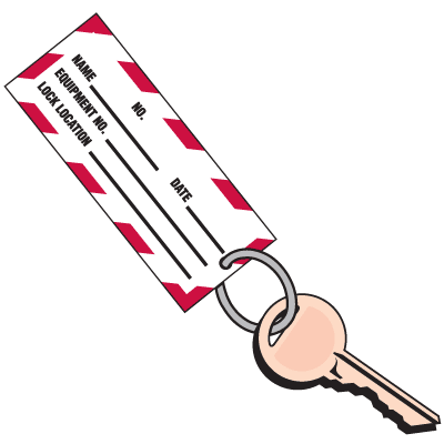 3/4" Metal Key Ring for 2-Part Lockout Key Tags