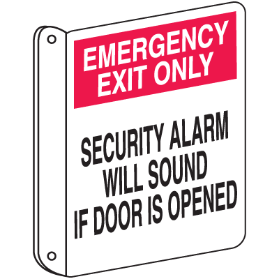 2-Way View Fire Safety Signs - Emergency Exit Only