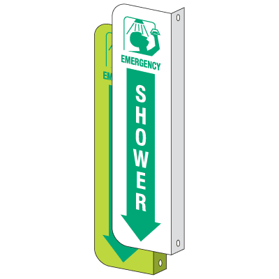 2-Way View Emergency Shower Sign