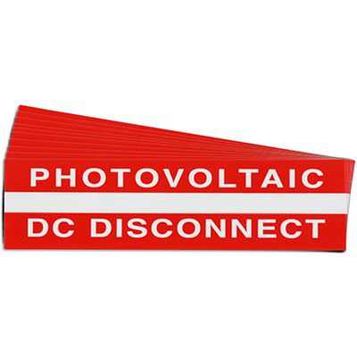 Solar Warning Labels - Photovoltaic DC Disconnect