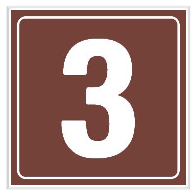 3 - Engraved Door Number Signs