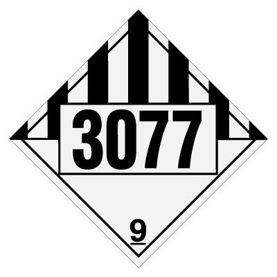 3077 Environmentally Hazardous, Solids- DOT Placards