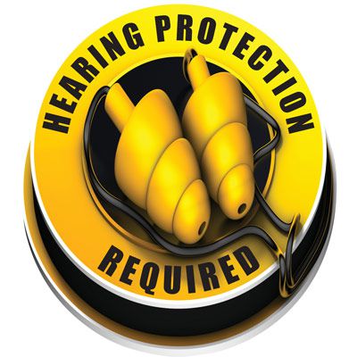 3D Floor Marker - Hearing Protection Required