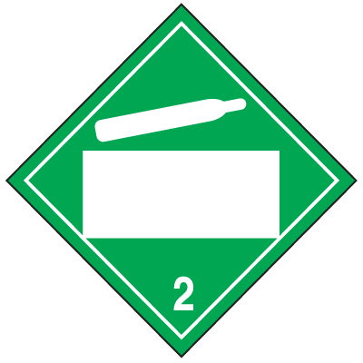 Non-Flammable Gas 4 Digit Blank Placards