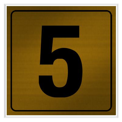 5 - Engraved Door Number Signs