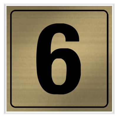 6 - Engraved Door Number Signs