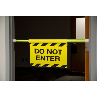 Do Not Enter Hanging Doorway Barricade Sign Kit - Yellow
