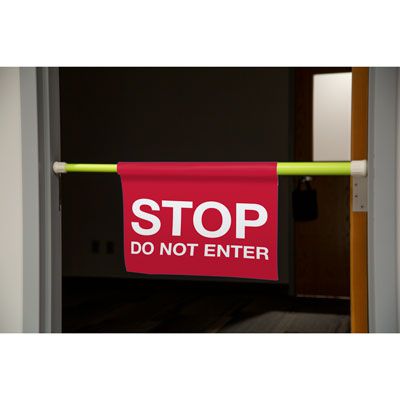 Stop Do Not Enter Hanging Doorway Barricade Sign Kit