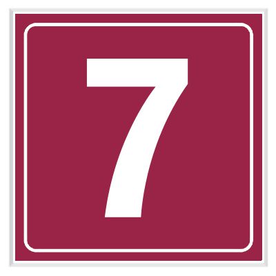 7 - Engraved Door Number Signs