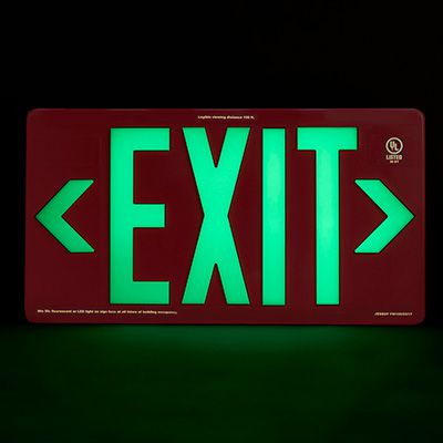 Glo Brite Photoluminescent Indoor/Outdoor Exit Sign