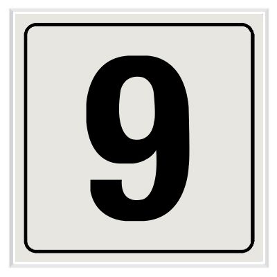 9 - Engraved Door Number Signs