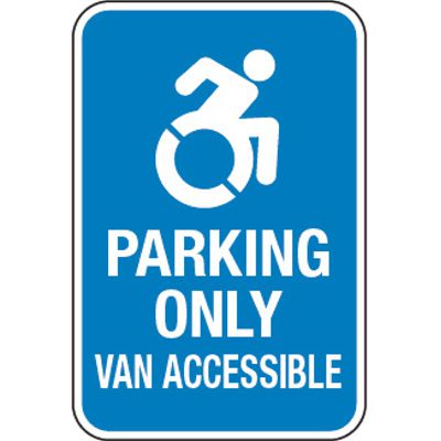 Handicap Parking Sign - Parking Only Van Accessible