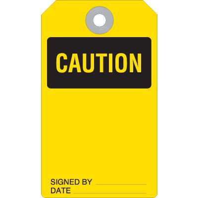 Caution Accident Prevention Tag