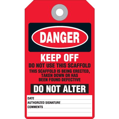 Danger Keep Off Accident Prevention Tag