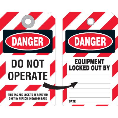 Red/White Danger Do Not Operate Accident Prevention Tag