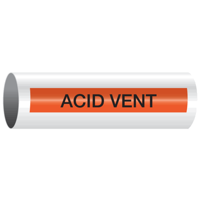 Acid Vent - Opti-Code® Self-Adhesive Pipe Markers