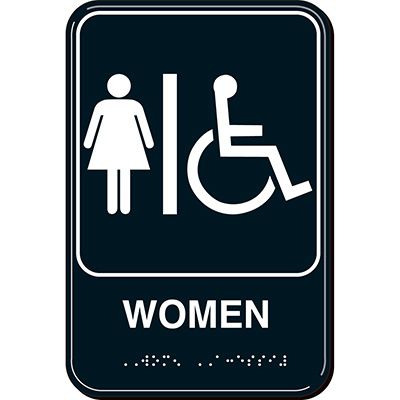 ADA Women Wheelchair Accessible Restroom Signs