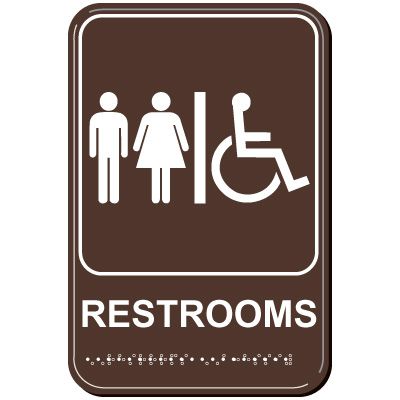 Braille Signs - Unisex Restrooms (Accessible)