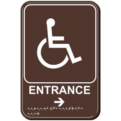Braille Signs - Entrance (Right Arrow)