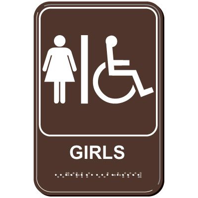 Girls Handicap ADA Sign
