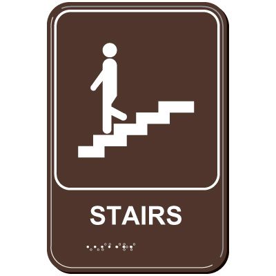 Stairs - ADA Braille Tactile Sign