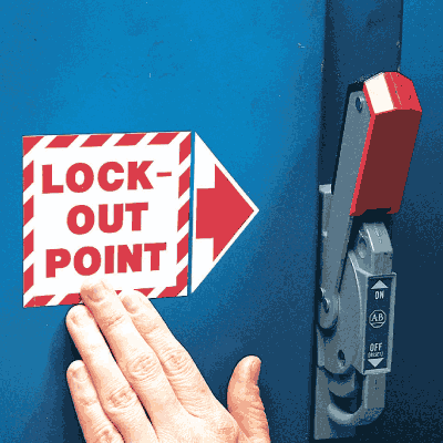 Add-An-Arrow Lockout Labels - Lock-Out Point
