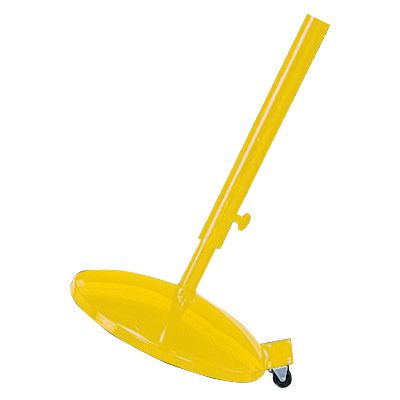 Yellow Sign Stanchion With Wheels
