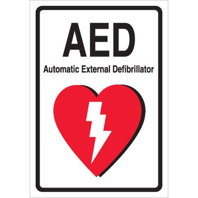 AED Cabinet Label