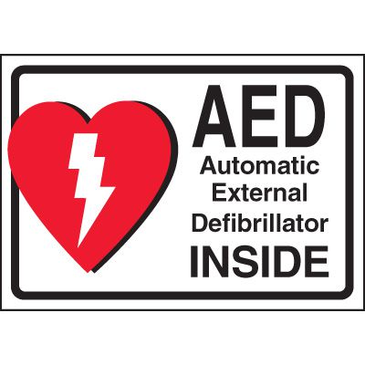 AED Inside Cabinet Label