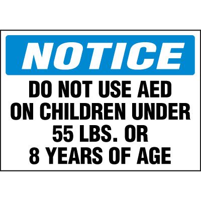 Do Not Use AED Cabinet Label