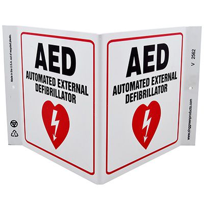 AED V-Style Sign