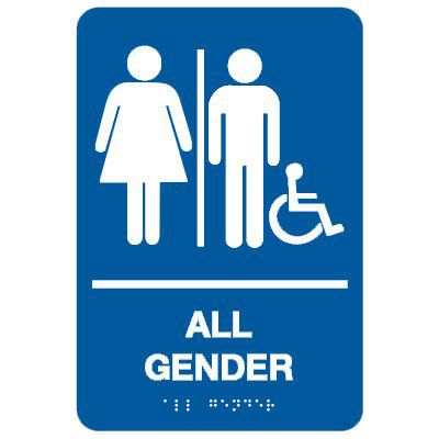 Economy Braille Signs - All Gender (Access Symbol)