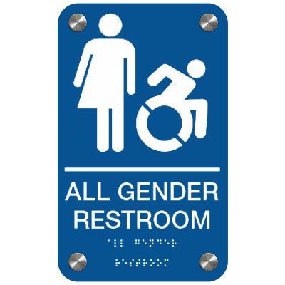 Premium ADA Restroom Signs - All Gender Restrooms & Dynamic Accessibility