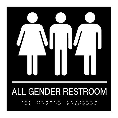 Braille Restroom Signs - All Gender Restroom