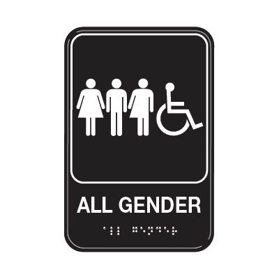 All Gender Restroom W/ Accessibility - Braille